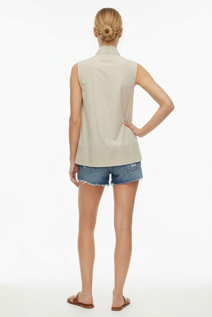STITCH DETAIL DETACHABLE BOW TOP