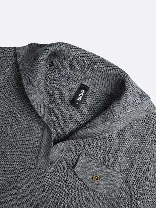 Yarn/Wool Yarn Casual Plain Buttoned Sweater