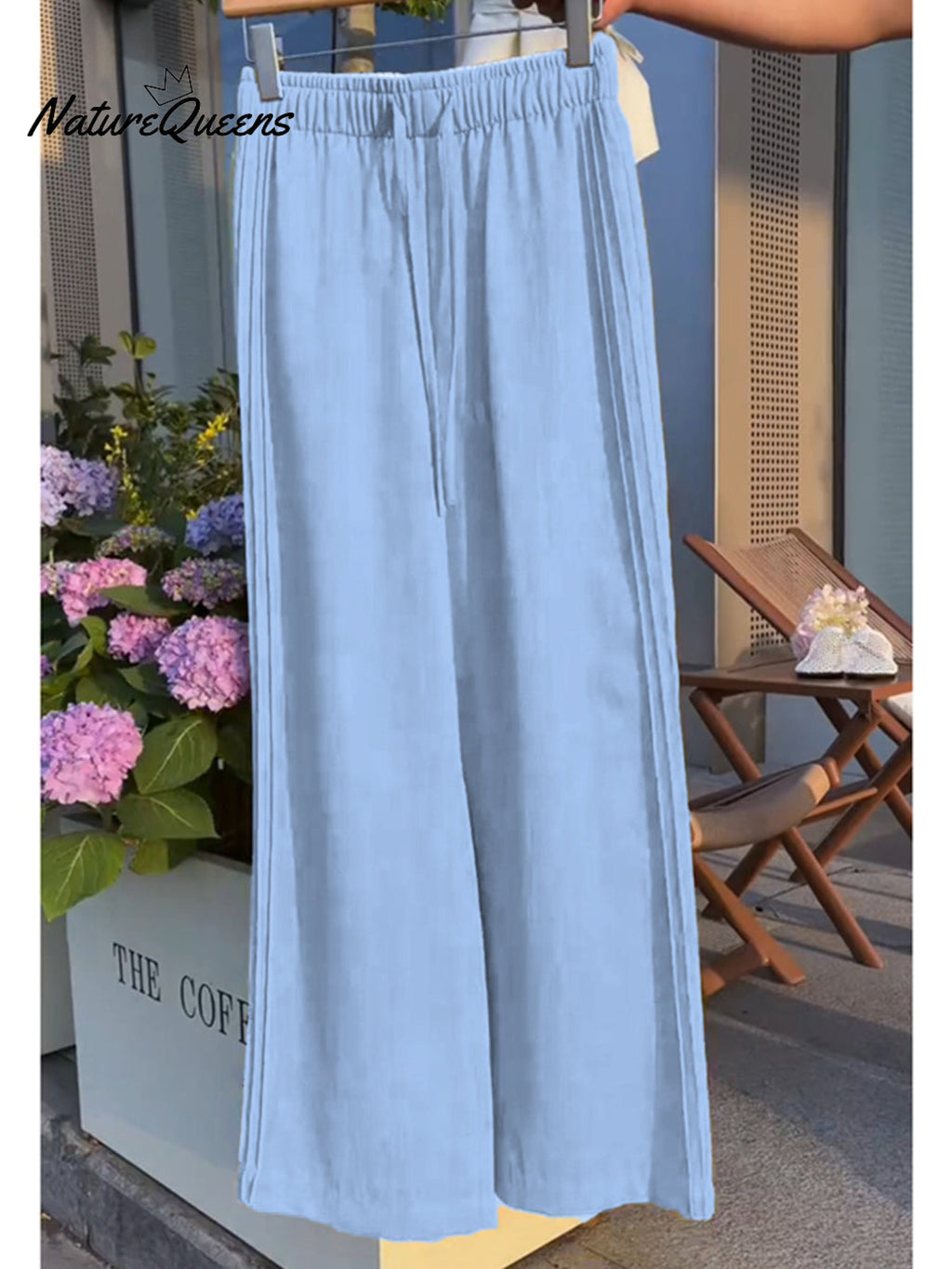 Women'sTencel and Linen Wide-leg Casual Pants