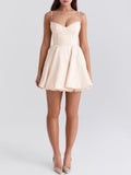 Vintage Cream Tulle Mini Dress